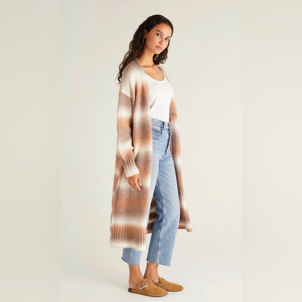 Z Supply Naya Marled Cardigan in Light Taupe - Picture 2 of 4